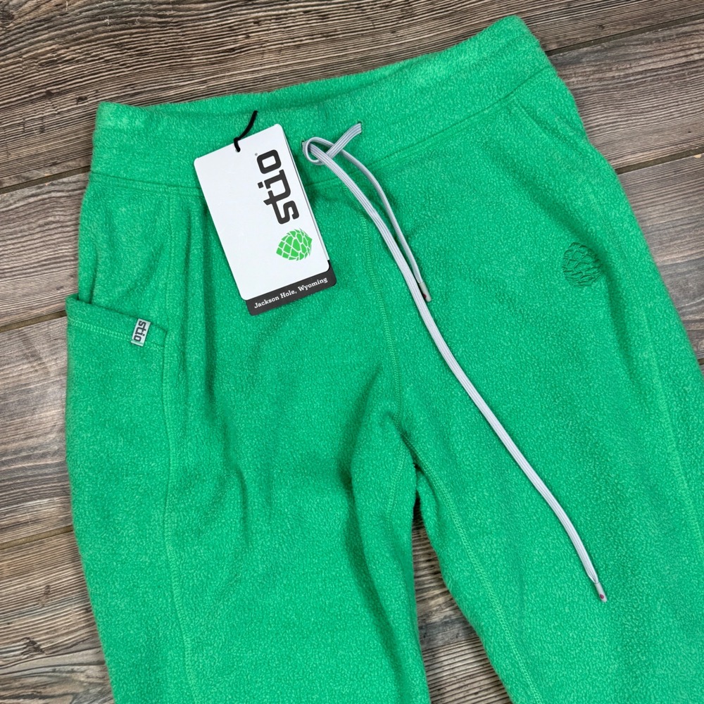 Stio Womens Size Small Turpin Fleece Pant Wild Lettuce Green REPREVE Joggers NEW - Picture 2 of 8